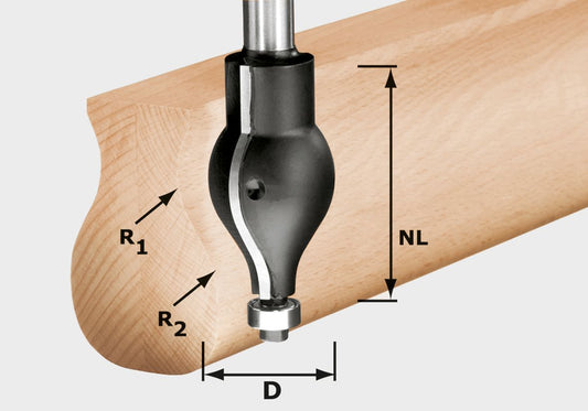 Fraise à profil Festool HW R20.5/16/D32/57 S12 (492711) pour OF 1400, OF 2000, OF 2200