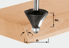 Fraise à chanfreiner Festool HW S8 D36/45° (491025) pour OF 900, OF 1000, OF 1010, OF 1010 R, OF 1400, OF 2000, OF 2200