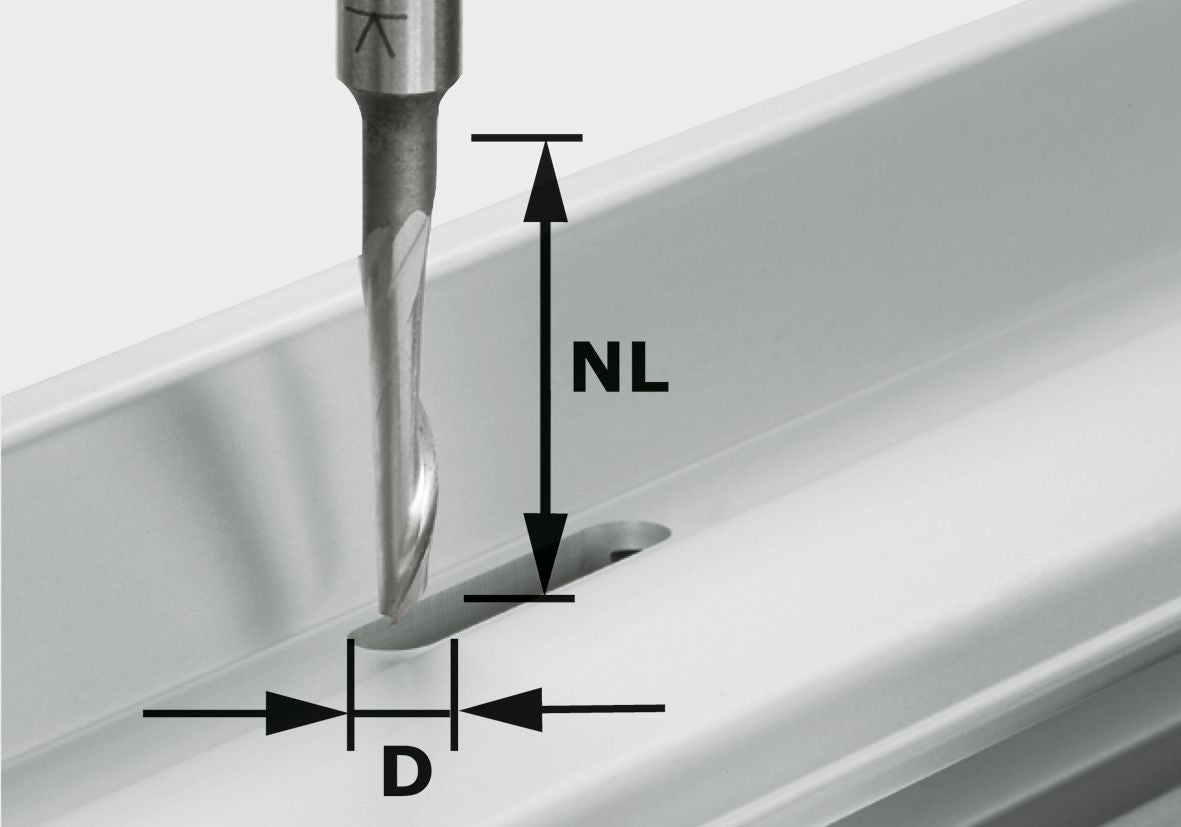 Fraise aluminium Festool HS S8 D5/NL23 (491036) pour OF 900, OF 1000, OF 1010, OF 1010 R, OF 1400, OF 2000, OF 2200