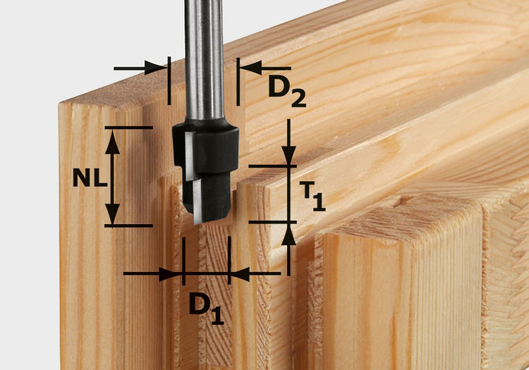 Fraise étagée Festool HW D16.3/12.3/9.3 S12 (492713) pour OF 1400, OF 2000, OF 2200