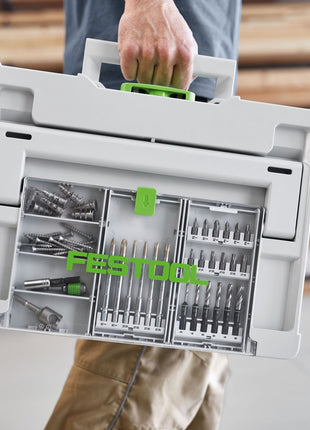 Cassette de perçage Festool BKS SYS3 D3-8 K CE/W (577395) pour perceuse-visseuse sans fil et perceuse à percussion sans fil Festool avec support FastFix et mandrin WH-CE CENTROTEC