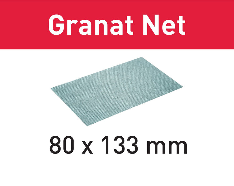 Festool STF 80x133 P100 GR NET/50 mesh abrasif Garnet Net (203286) pour RTS 400, RTSC 400, RS 400, RS 4, LS 130, HSK-A 80x130, HSK 80x133