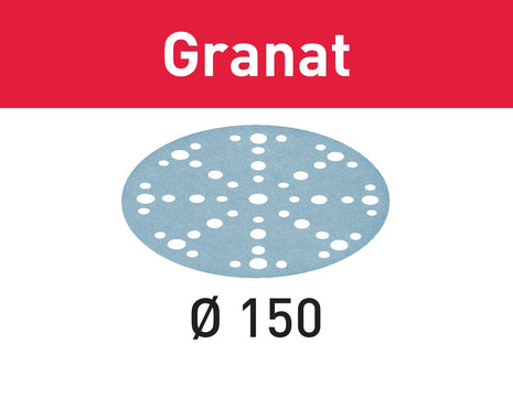 Disco abrasivo Festool STF D150/48 P1000 GR/50 granate (575175) para RO 150, ES 150, ETS 150, ETS EC 150, LEX 150, WTS 150, HSK-D 150