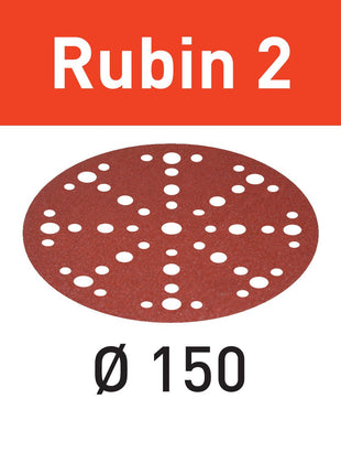 Disco abrasivo Festool STF D150/48 P120 RU2/10 Ruby 2 (575182) para RO 150, ES 150, ETS 150, ETS EC 150, LEX 150, WTS 150, HSK-D 150