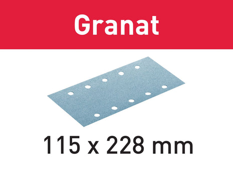 Festool STF 115X228 P180 GR/100 bandes abrasives grenat (498949) pour RS 200, RS 2, RS 100, RS 100 C, RS 1, RS 1 C, HSK-A 115 x 226