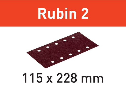 Festool STF 115X228 P180 RU2/50 bandes abrasives Ruby 2 (499036) pour RS 200, RS 2, RS 100, RS 100 C, RS 1, RS 1 C, HSK-A 115 x 226