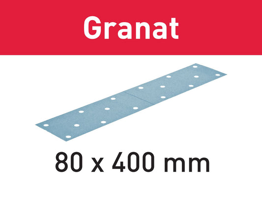 Festool STF 80x400 P180 GR/50 bandes abrasives grenat (497162) pour LRS 400, HSK-A 80x400 / 80x200