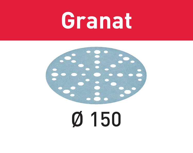 Festool STF D150/48 P80 GR/10 disque abrasif grenat (575156) pour RO 150, ES 150, ETS 150, ETS EC 150, LEX 150, WTS 150, HSK-D 150
