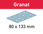 Festool STF 80x133 P80 GR/10 bandes abrasives grenat (497128) pour RTS 400, RTSC 400, RS 400, RS 4, LS 130, HSK-A 80x130, HSK 80x133