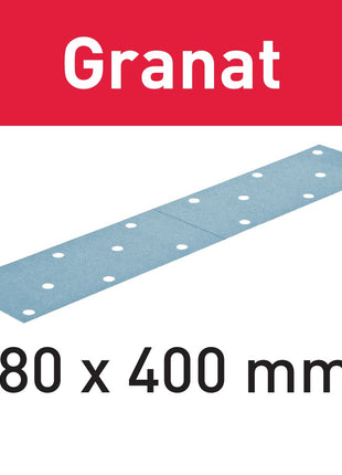 Festool STF 80x400 P80 GR/50 bandes abrasives grenat (497159) pour LRS 400, HSK-A 80x400 / 80x200