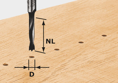 Foret à cheville Festool HW S8 D10/30 Z (491069) pour OF 900, OF 1000, OF 1010, OF 1010 R, OF 1400