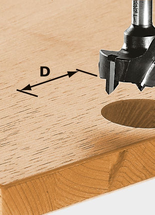 Foret à raccord Festool HW S8 D15 (491070) pour OF 900, OF 1000, OF 1010, OF 1010 R, OF 1400, OF 2000, OF 2200