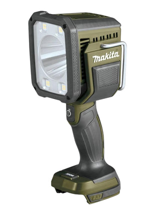 Makita DML 812 SF1 projecteur à main sur batterie 18 V 1250 lm LED vert olive édition spéciale aventure en plein air + 1x batterie 3,0 Ah + chargeur