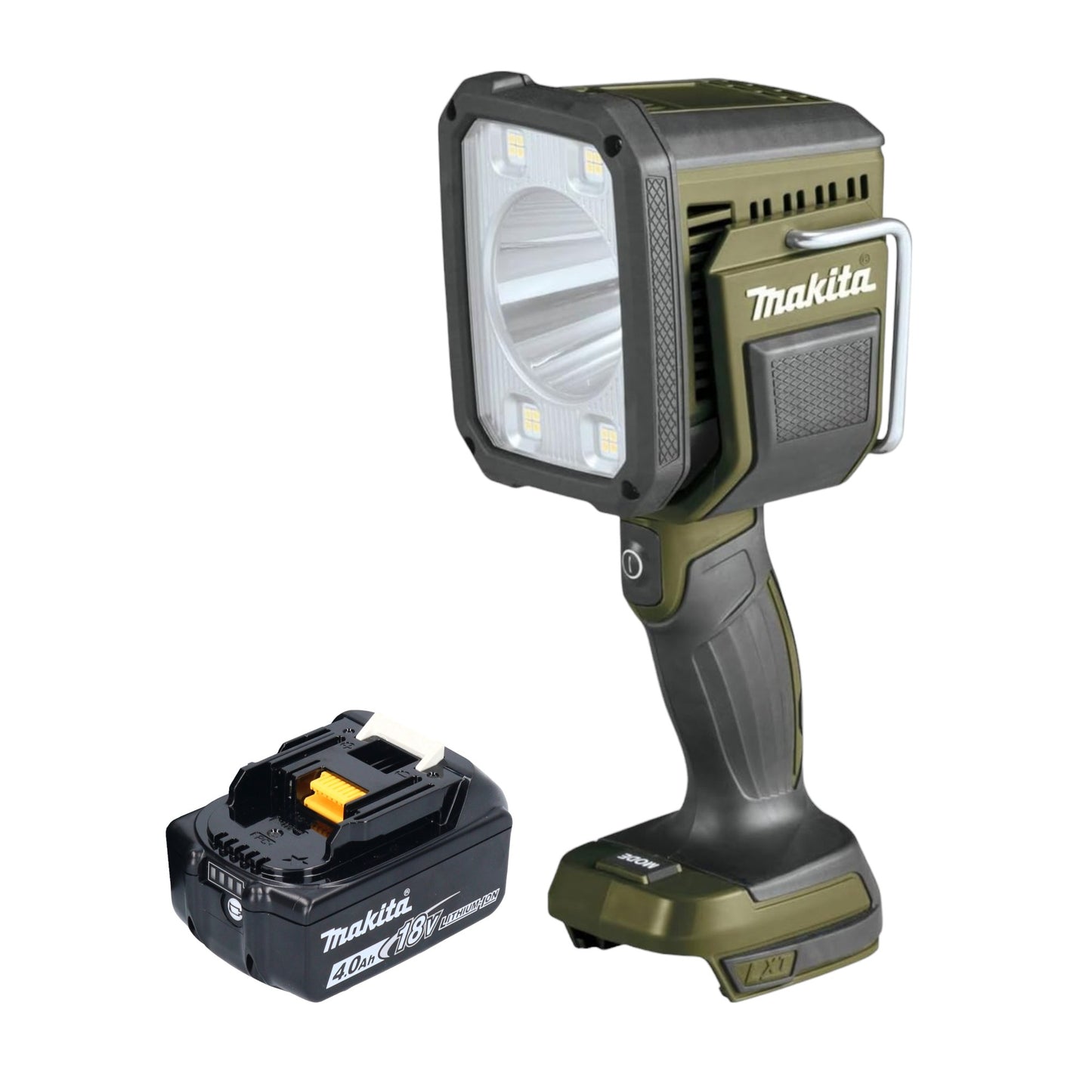 Makita DML 812 M1 Akku Handstrahler 18 V 1250 lm LED Olive Grün Outdoor Adventure Sonderedition + 1x Akku 4,0 Ah - ohne Ladegerät