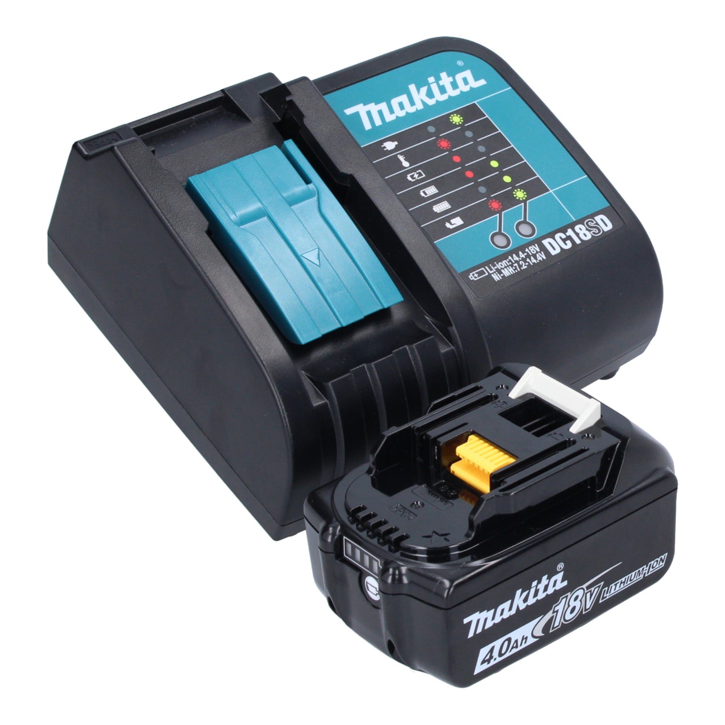 Makita DML 812 SM1 Projecteur manuel à batterie 18 V 1250 lm LED vert olive édition spéciale aventure outdoor + 1x batterie 4,0 Ah + chargeur