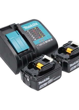 Makita DML 812 ST projecteur à main sur batterie 18 V 1250 lm LED vert olive édition spéciale outdoor aventure + 2x batteries 5,0 Ah + chargeur