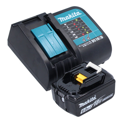 Makita DML 812 SG1 projecteur à main sur batterie 18 V 1250 lm LED vert olive édition spéciale aventure en plein air + 1x batterie 6,0 Ah + chargeur