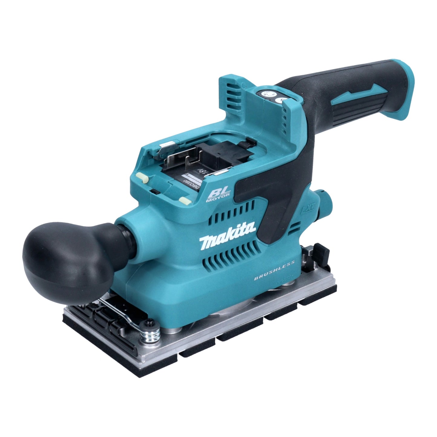 Makita DBO 380 RF1 Akku Schwingschleifer 18 V 93 x 185 mm Brushless + 1x Akku 3,0 Ah + Ladegerät