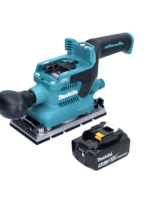 Makita DBO 380 T1 ponceuse orbitale sur batterie 18 V 93 x 185 mm sans balais + 1x batterie 5,0 Ah - sans chargeur