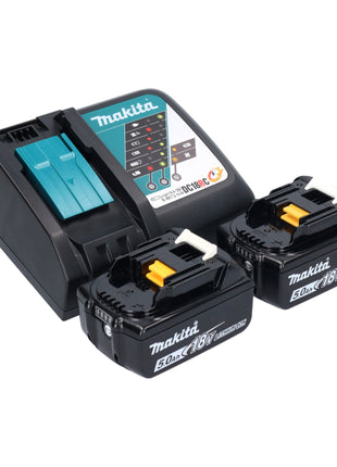 Makita DBO 380 RT ponceuse orbitale sur batterie 18 V 93 x 185 mm sans balais + 2x batteries 5,0 Ah + chargeur