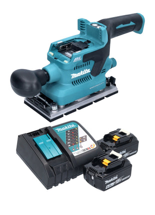 Makita DBO 380 RG ponceuse orbitale sur batterie 18 V 93 x 185 mm sans balais + 2x batteries 6,0 Ah + chargeur