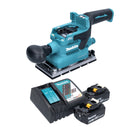 Makita DBO 380 RG ponceuse orbitale sur batterie 18 V 93 x 185 mm sans balais + 2x batteries 6,0 Ah + chargeur