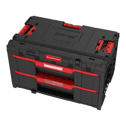 Toolbrothers RHINO XXL Drawer 2 ECO Toolbox boîte à outils 587 x 380 x 340 mm 29 l avec deux tiroirs