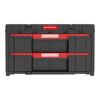 Toolbrothers RHINO XXL Drawer 2 ECO Toolbox Werkzeugbox 587 x 380 x 340 mm 29 l mit zwei Schubladen