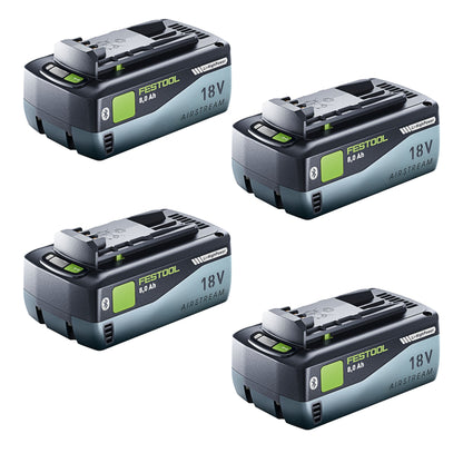 Jeu de batteries Festool 4x BP 18 Li 8,0 HP-ASI batterie 18 V 8,0 Ah (4x 577323) 8000 mAh Li-Ion avec indicateur de niveau de charge