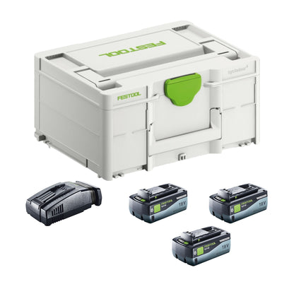 Festool SYS 18V 3x8.0/SCA16 set d'énergie 3x batterie 18 V 8,0 Ah (3x 577323) + chargeur (576953) + systainer