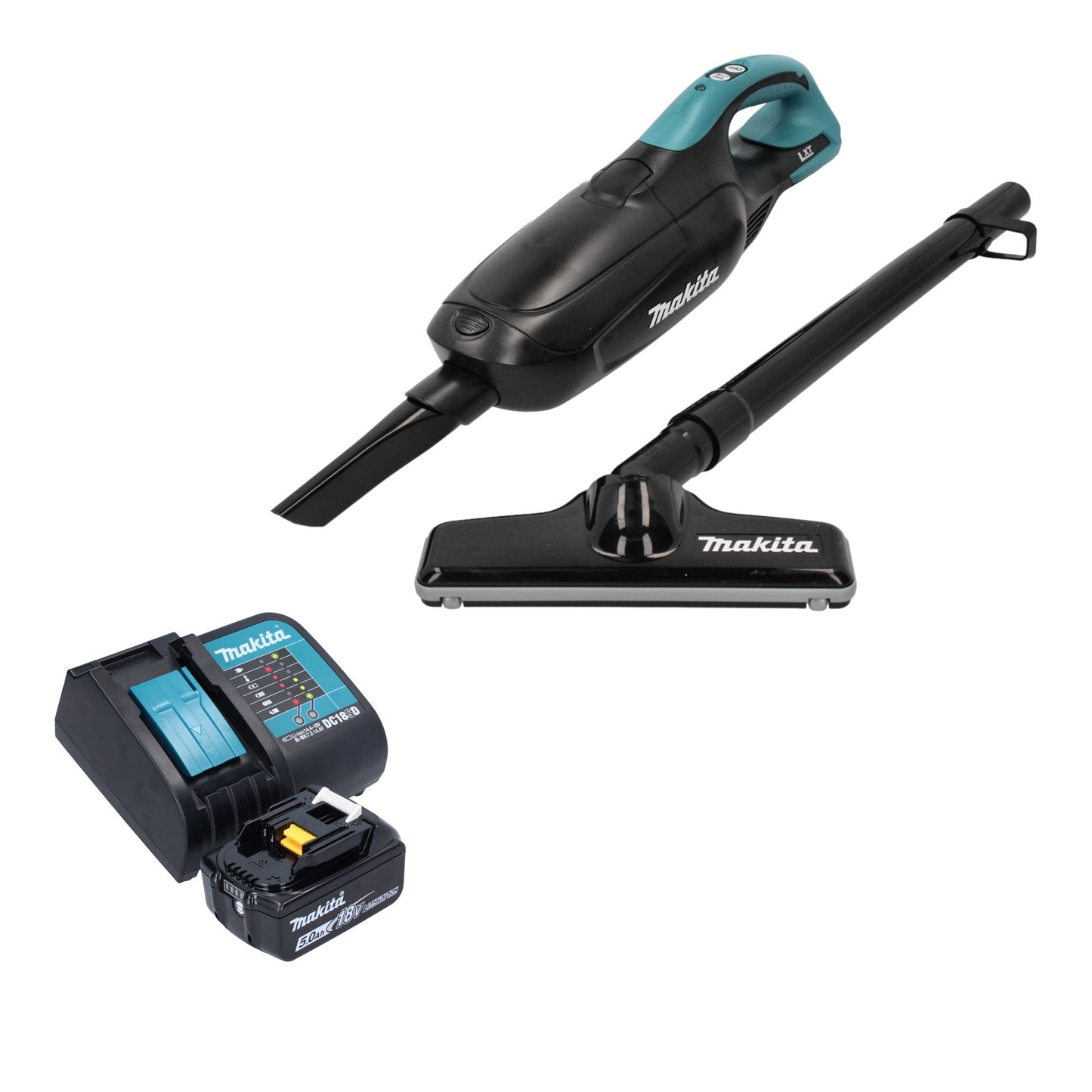 Makita DCL 182 ST1 B aspirateur à batterie 18 V noir + 1x batterie 5,0 Ah + chargeur