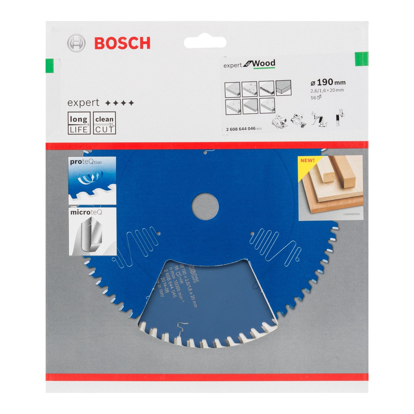 Lame de scie circulaire Bosch Expert for Wood 190 x 20 x 2,6 mm 56 dents pour le bois (2608644046)