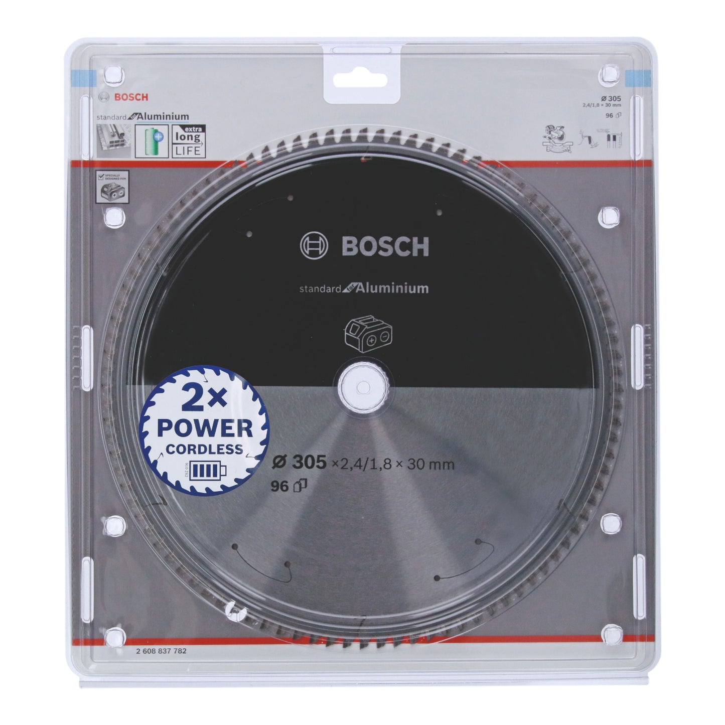 Bosch Standard pour lame de scie circulaire aluminium 305 x 2,4 x 30 mm 96 dents (2608837782)