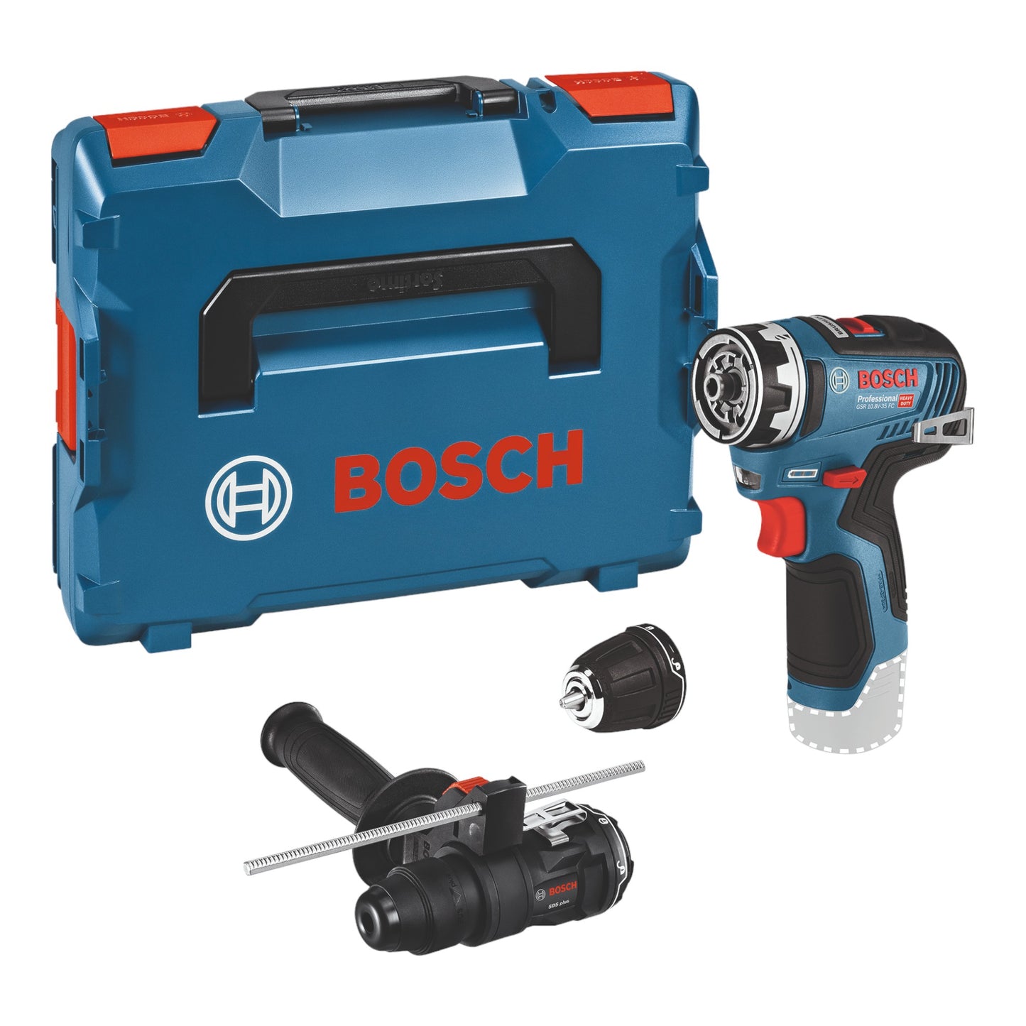 Bosch GSR 12V-35 FC perceuse-visseuse sans fil 12 V 35 Nm sans balais (06019H300B) + 2x embout + L-Boxx - sans batterie, sans chargeur