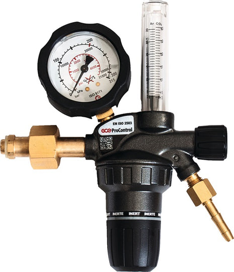 Reductor de presión de botella GCE ProControl® Caudalímetro Argón / CO₂ (1000153511)