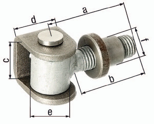 Charnière de portail GAH 65x42x42x30mm (3000200658)