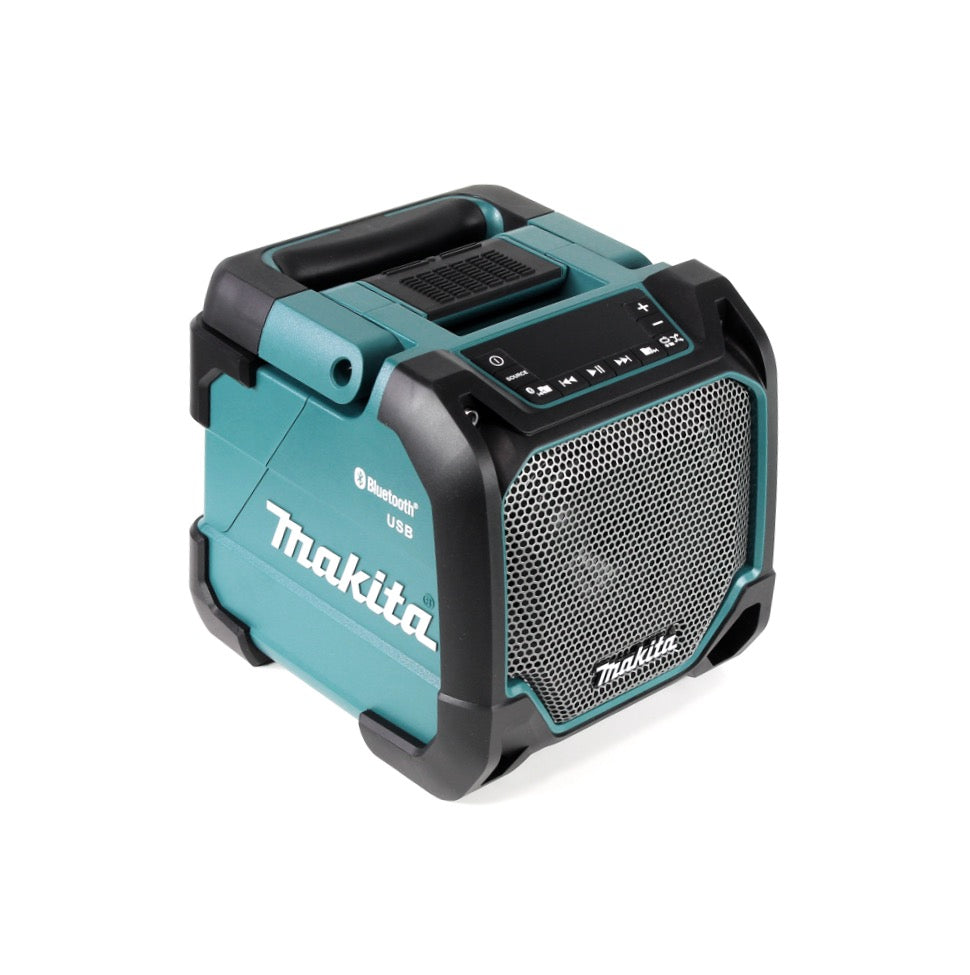 Makita DMR 202 Z Baustellen Lautsprecher 18V - für Akku- und Netzbetrieb, mit Bluetooth-Funktion, AUX-Anschluss, USB-Port und LCD Display - ohne Akku, ohne Ladegerät - Toolbrothers