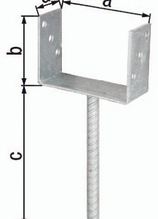 GAH U-Pfostenträger ETA-10/0210 81x100x200x60mm ( 3000200703 )