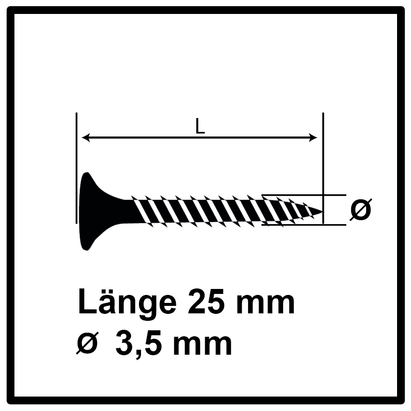 Technofast GF3525TD 1000 x Schnellbauschrauben Trockenbauschrauben 3,5 x 25 PH2 Feingewinde - Toolbrothers