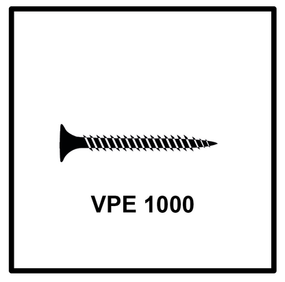 Technofast GF3535TD 1000 x Schnellbauschrauben Trockenbauschrauben 3,5 x 35 PH2 Feingewinde - Toolbrothers