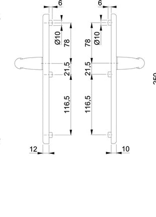 Juego de protecciones HOPPE Verona 1510/3331/3310 aluminio F1 (3000209100)