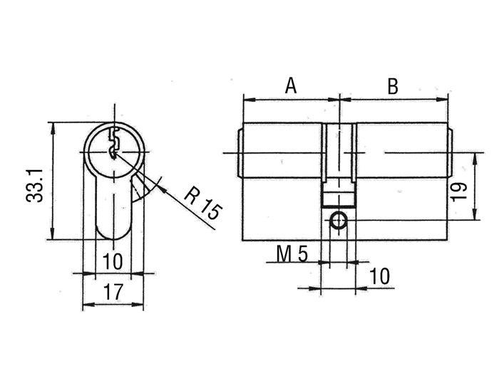 Profilé BKS double cylindre PZ 8800 31/31 mm (3000251990)