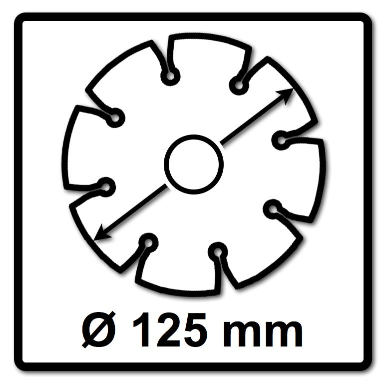 Makita Diamak 125 mm 1 Stk. ( D-61139 ) Diamant Trennscheibe für Stein, Beton Aufnahme 22,23 mm - Toolbrothers