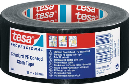 TESA ruban textile tesaband® Standard 4688 noir (3000265407)