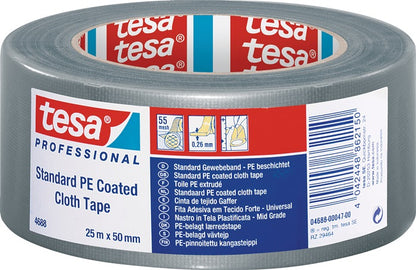 TESA ruban textile tesaband® Standard 4688 argent mat (3000265410)