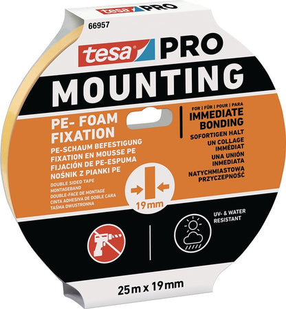 TESA ruban de montage Mounting PRO PE fixation 66957 blanc (3000265494)