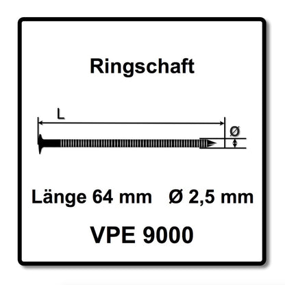 Bostitch N89C-2K-E Druckluft Coilnagler ST 50-90mm 4,8-8,3bar + 9000x Coilnägel 64mm + Koffer - Toolbrothers