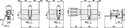 ABUS profil double cylindre EC660NP 30/55 mm (3000280132)