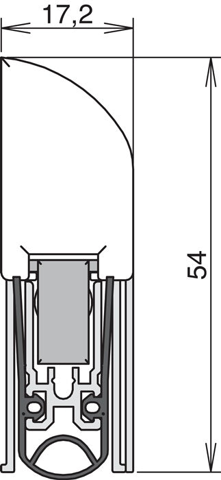 Joint de porte ATHMER Ex L-15 FS C-0 1 côté longueur 805 mm largeur 17,2 mm (3327023113)