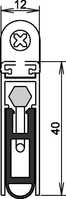 ATHMER joint de porte Kaltenfeind Allround® 1-1075 1 côté longueur 708 mm (3327023191)